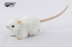 Мягкая игрушка - Крыса белая, 19 см. (Hansa, 7529) - миниатюра